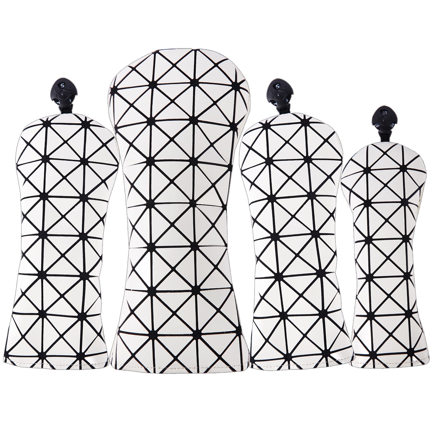 Golf Equipment Kit - White Laser Premium Leather Head Covers