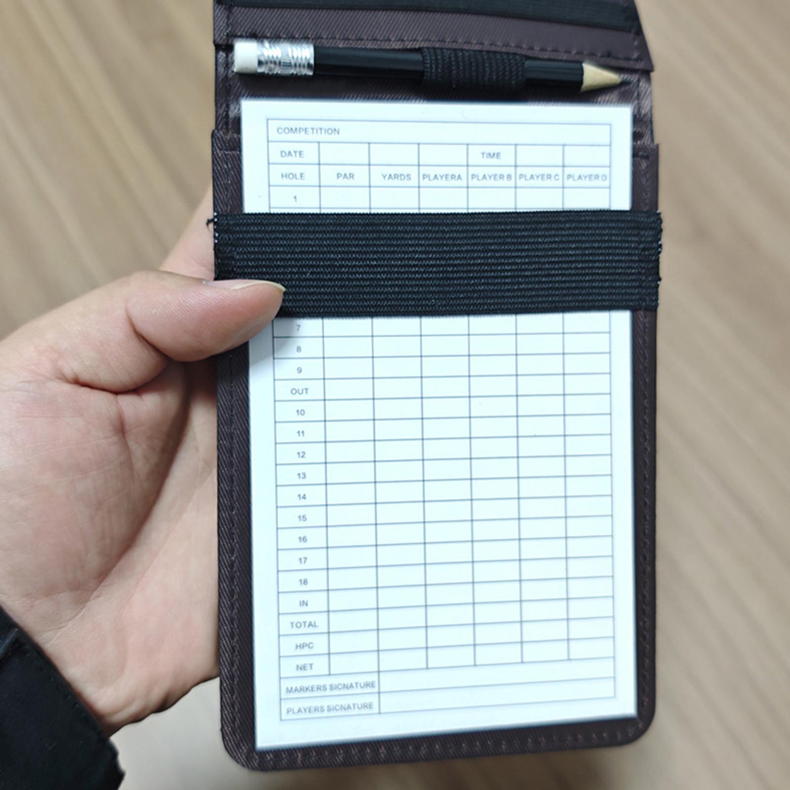 PU Leather Golf Scoring Book R - Golf Scorecard Holder ulasan dan harga